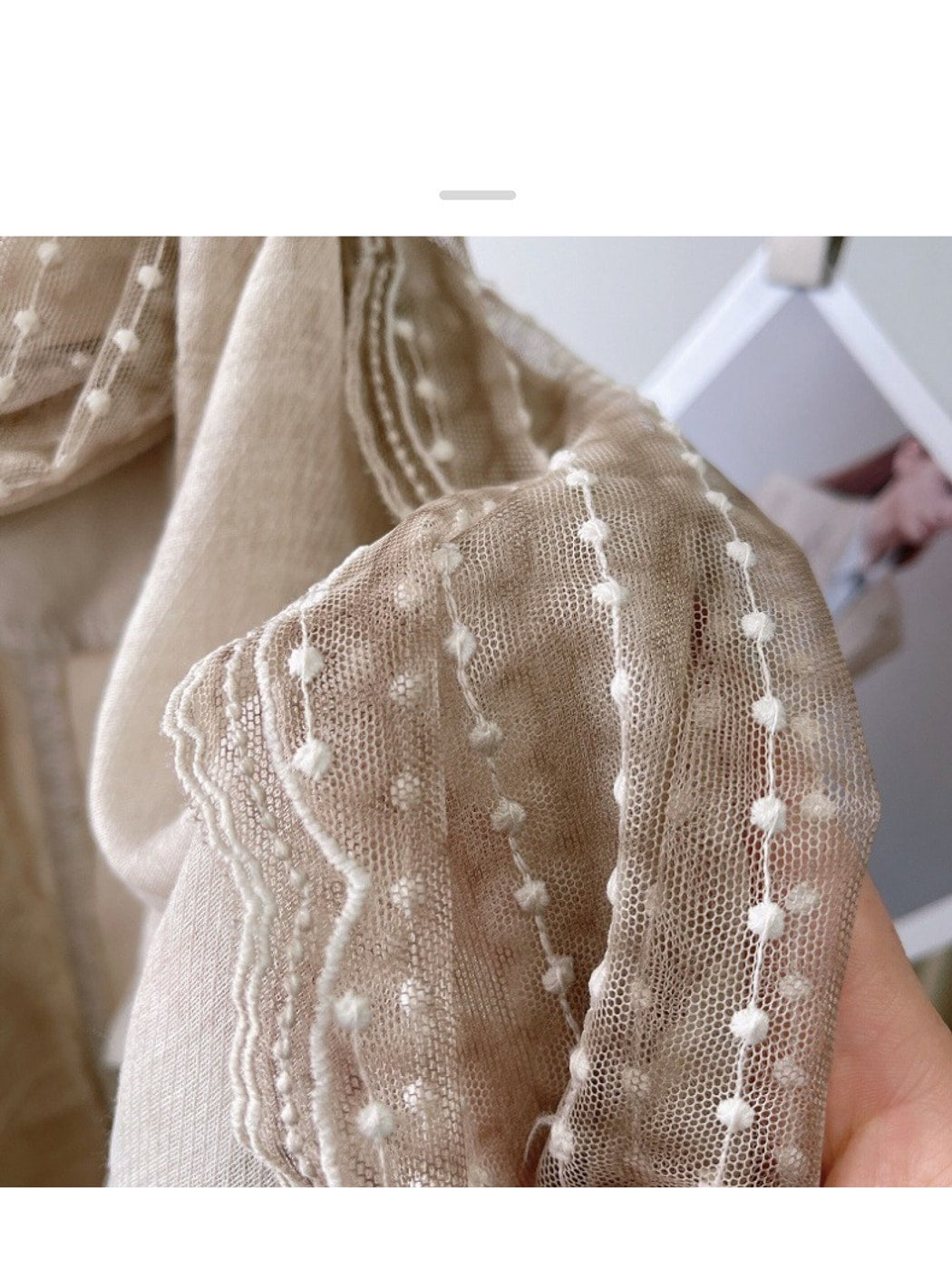 Scarvii - Textured Embroidery Long Fashion Scarf