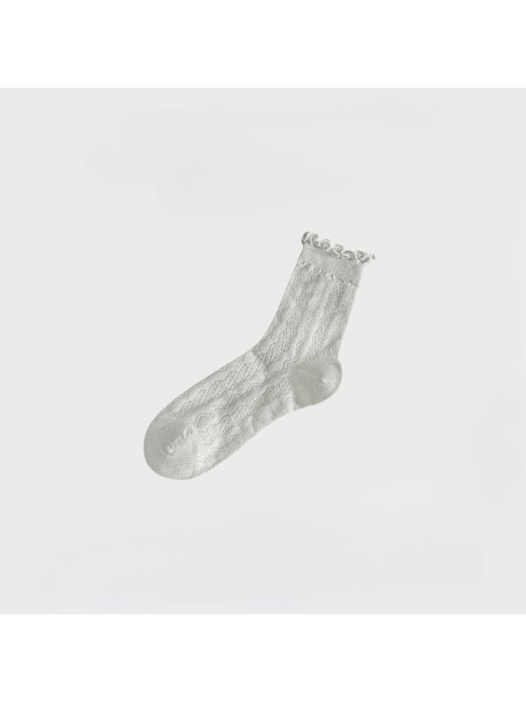 Rufia - Soft Knit Ruffle Cuff Crew Socks product image 4