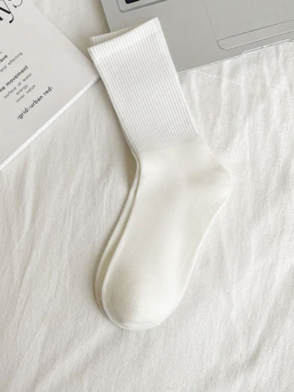Rufia - Candy Colorful Solid Mid-Calf Socks