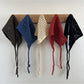 Scarvii - Vintage Knitted Triangle Scarf with Openwork Pattern