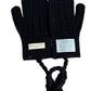 Gloving - Full-Cover Knitted Gloves With Lanyard