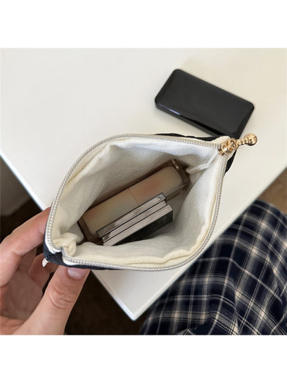 Cosbai - Textured Floral Mini Storage Zipper Bag