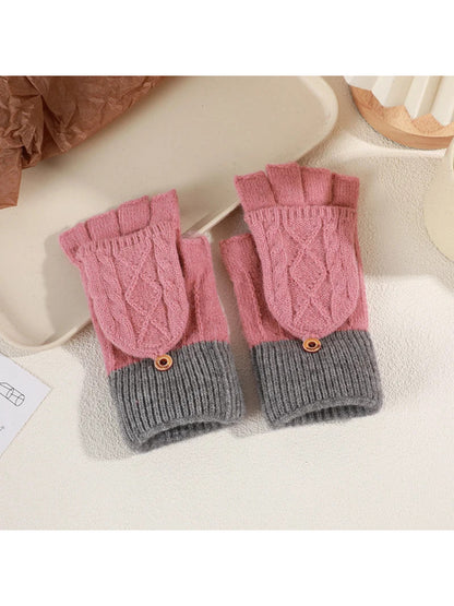 Gloving - Cable Knit Fold-Over Fingerless Gloves