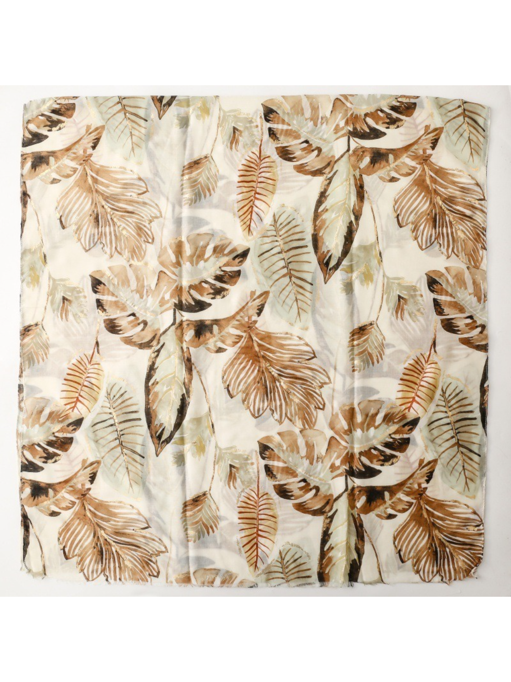 Scarvii - Tropical Leaf Foil Wrap Scarf