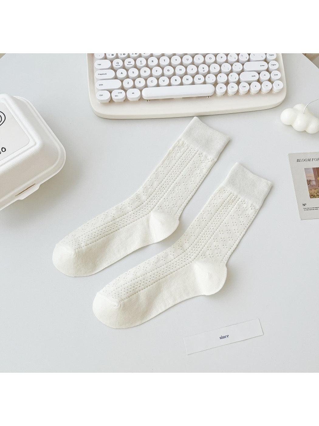 Rufia - Textured Rib Knit Crew Socks product image 8
