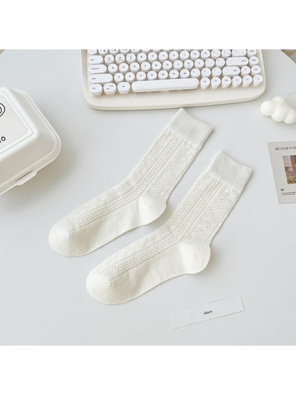 Rufia - Textured Rib Knit Crew Socks product image 8