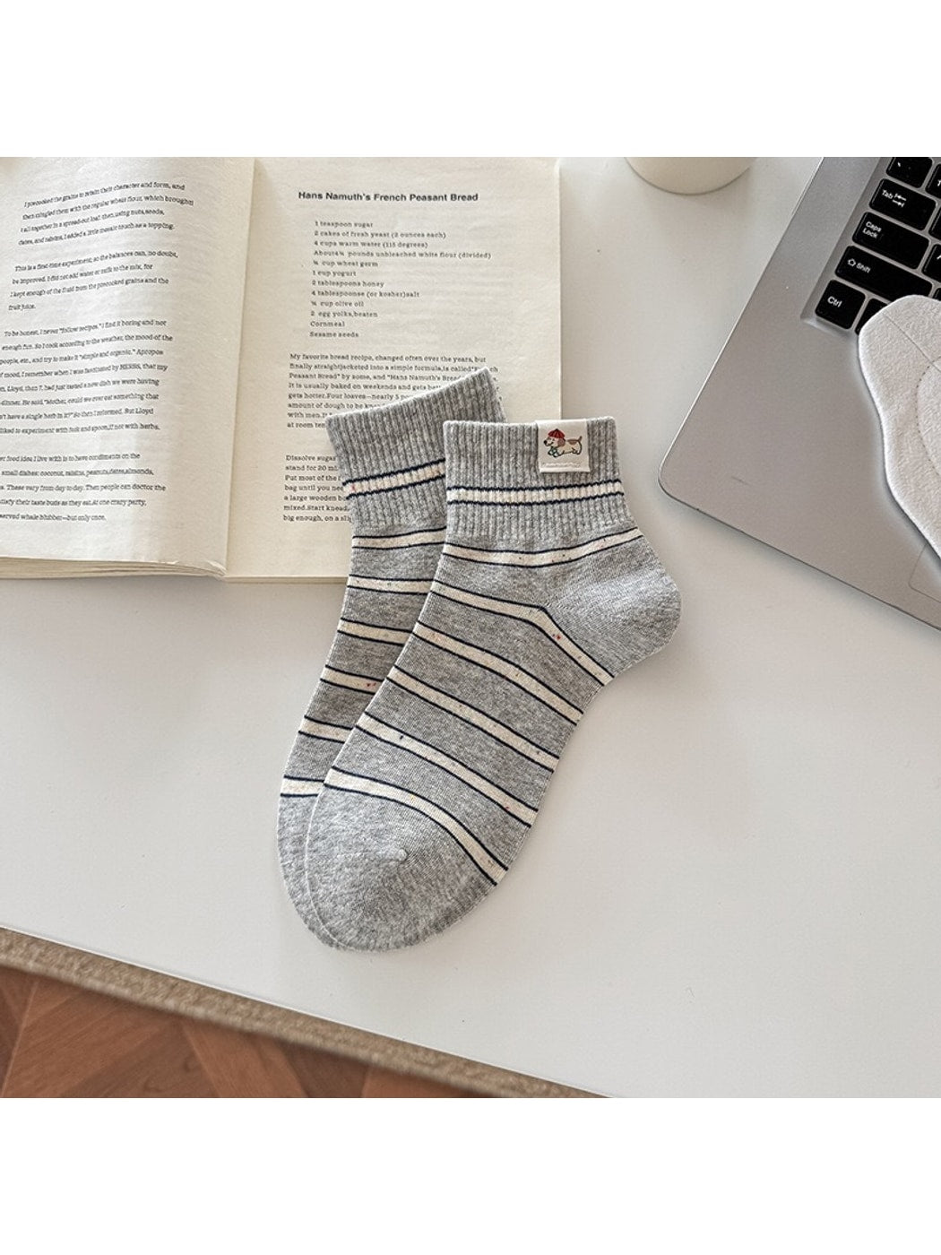 Rufia - Casual Cute Striped Dog Socks
