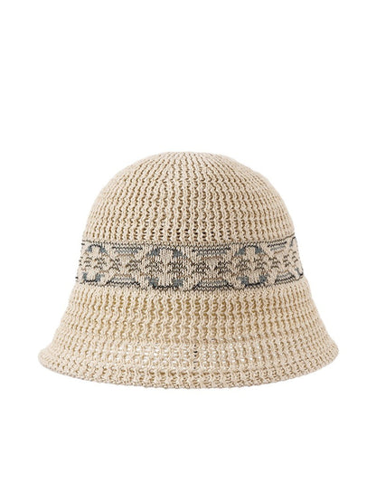 Close-up of the open weave pattern on the Haila summer hat