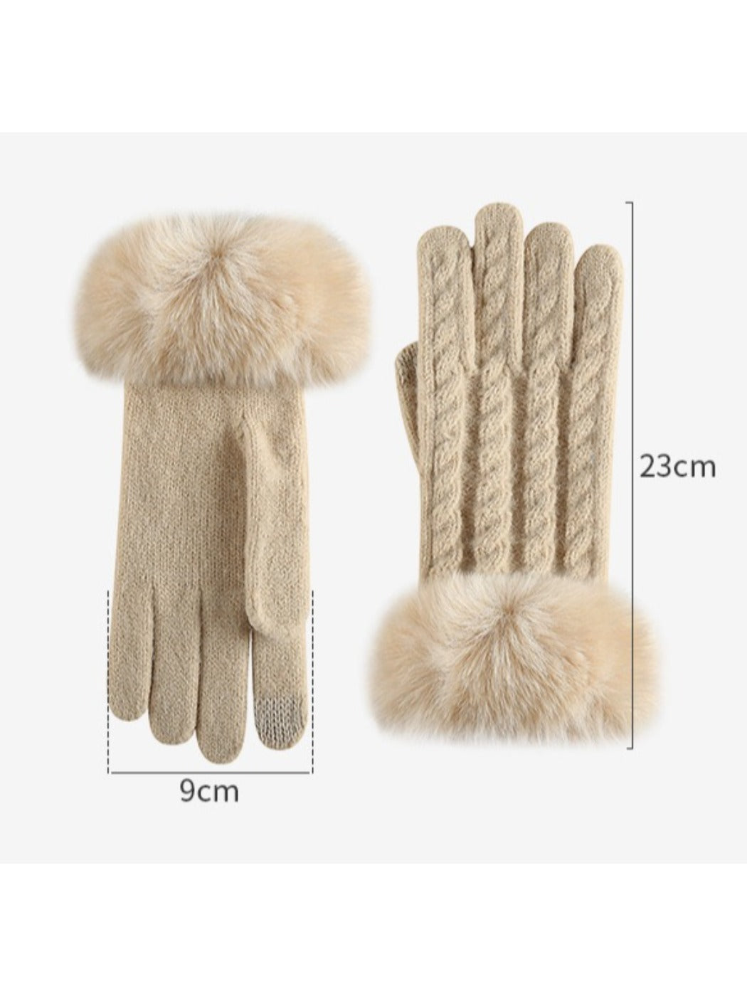 Gloving - Elegant Gloves with Fur Cuff