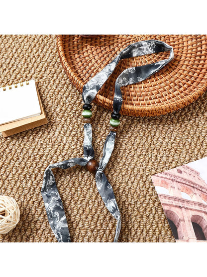 Scarvii - Printed Boho Narrow Neck Scarf