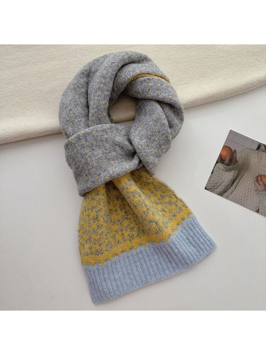 Scarvii - Fair Isle Knit Long Scarf