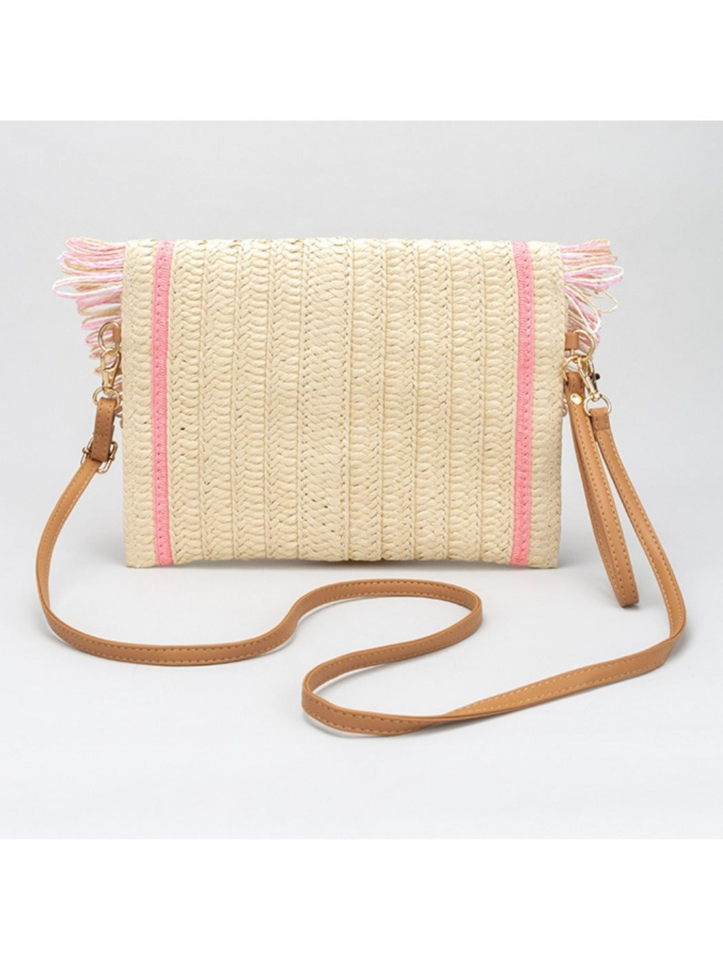Cosbai - 2-in-1 Minimalist Woven Clutch & Crossbody Bag