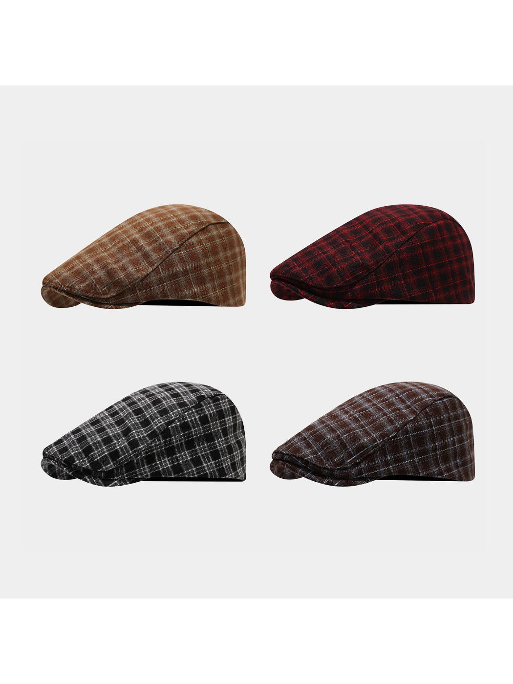 Haila - Vintage Plaid Newsboy Cap