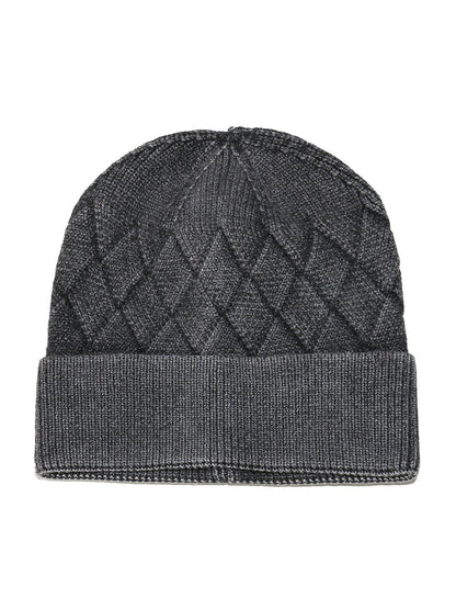 Haila Diamond Pattern Knit Beanie