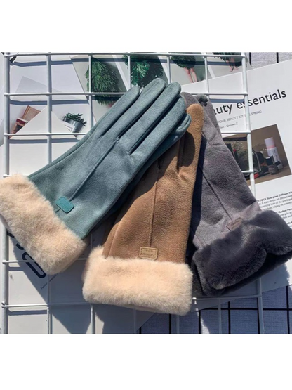 Gloving - Faux Fur Cuff Full Finger Gloves