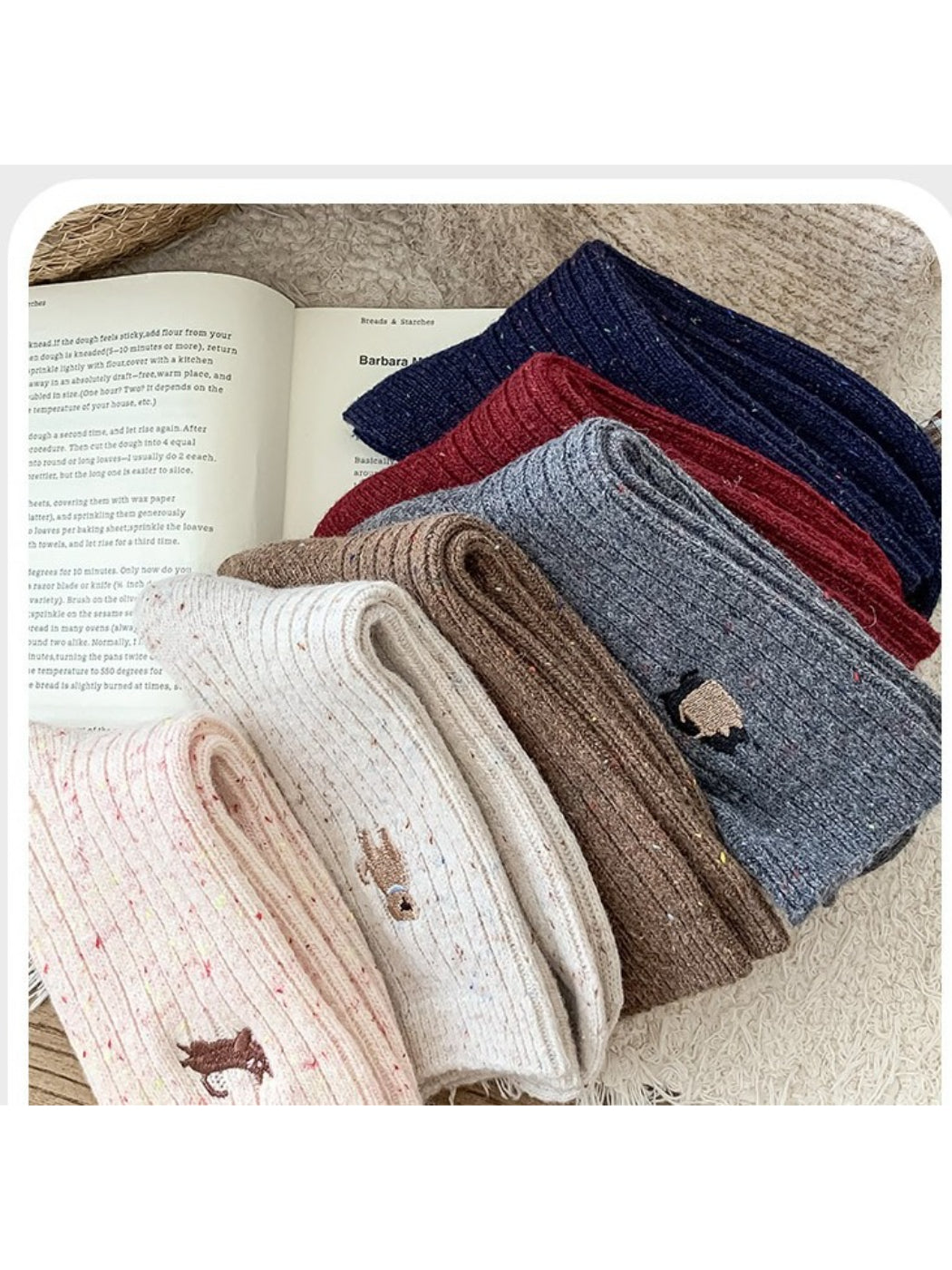 Rufia - Small Animal Detail Crew Socks
