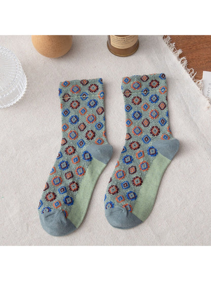Rufia - Boho Geometric Knit Crew Socks product image 6