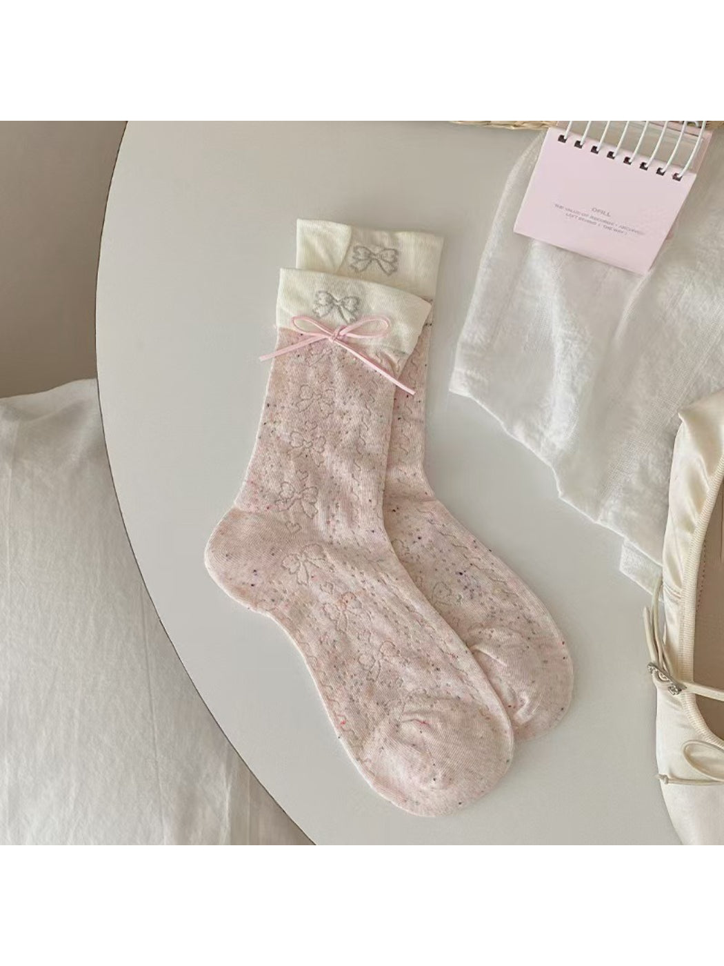 Rufia - Delicate Bow Cuff Crew Socks product image 6