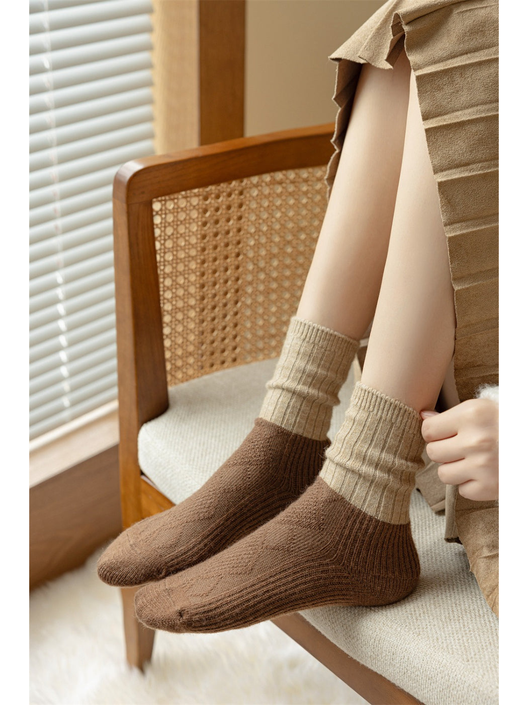 Rufia - Colorblock Cozy Crew Socks
