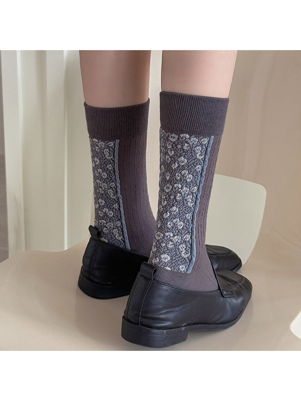 Rufia - Floral Lace-Edge Everyday Crew Socks