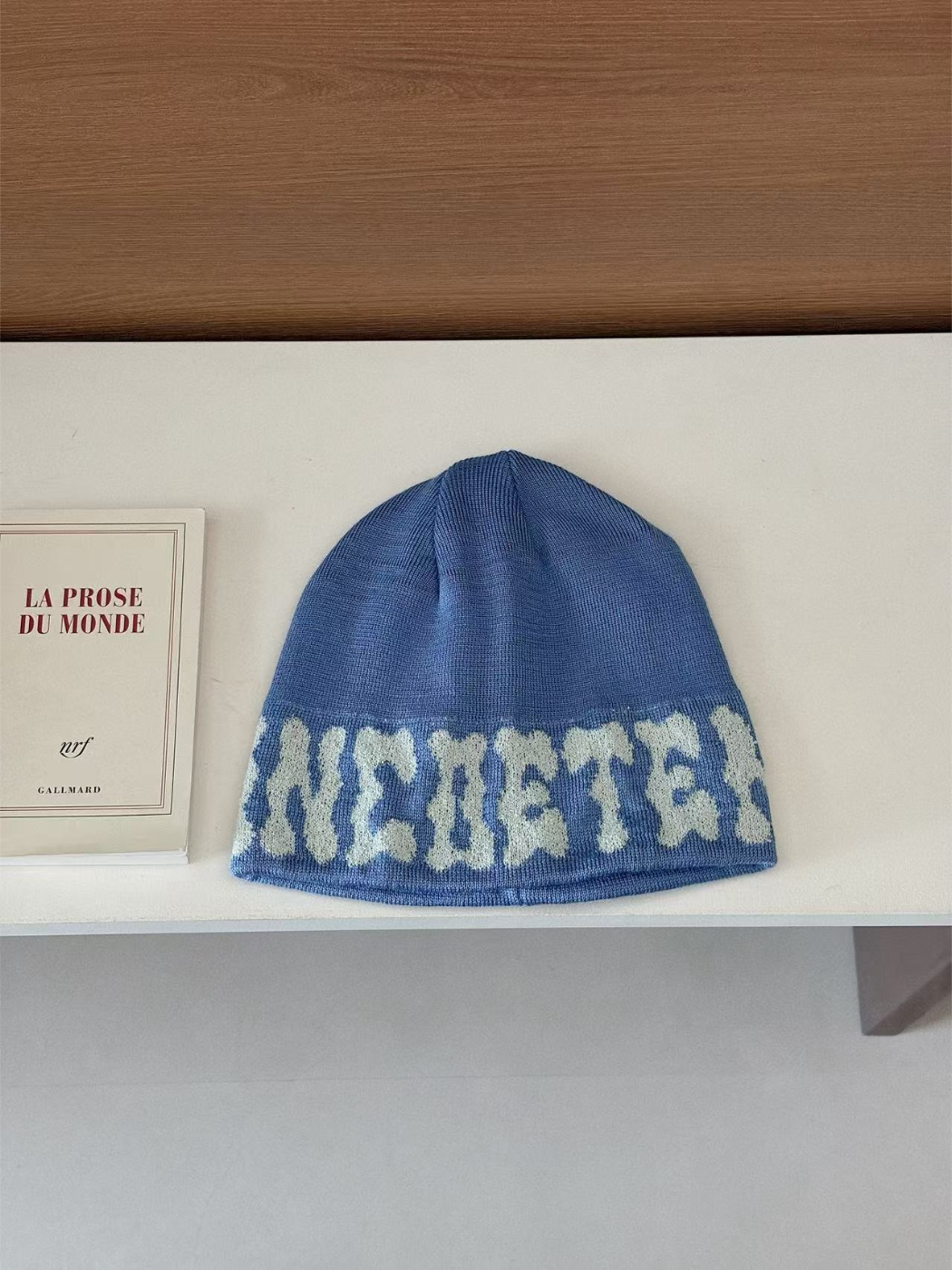 Haila - Letter Pattern Cuffed Beanie