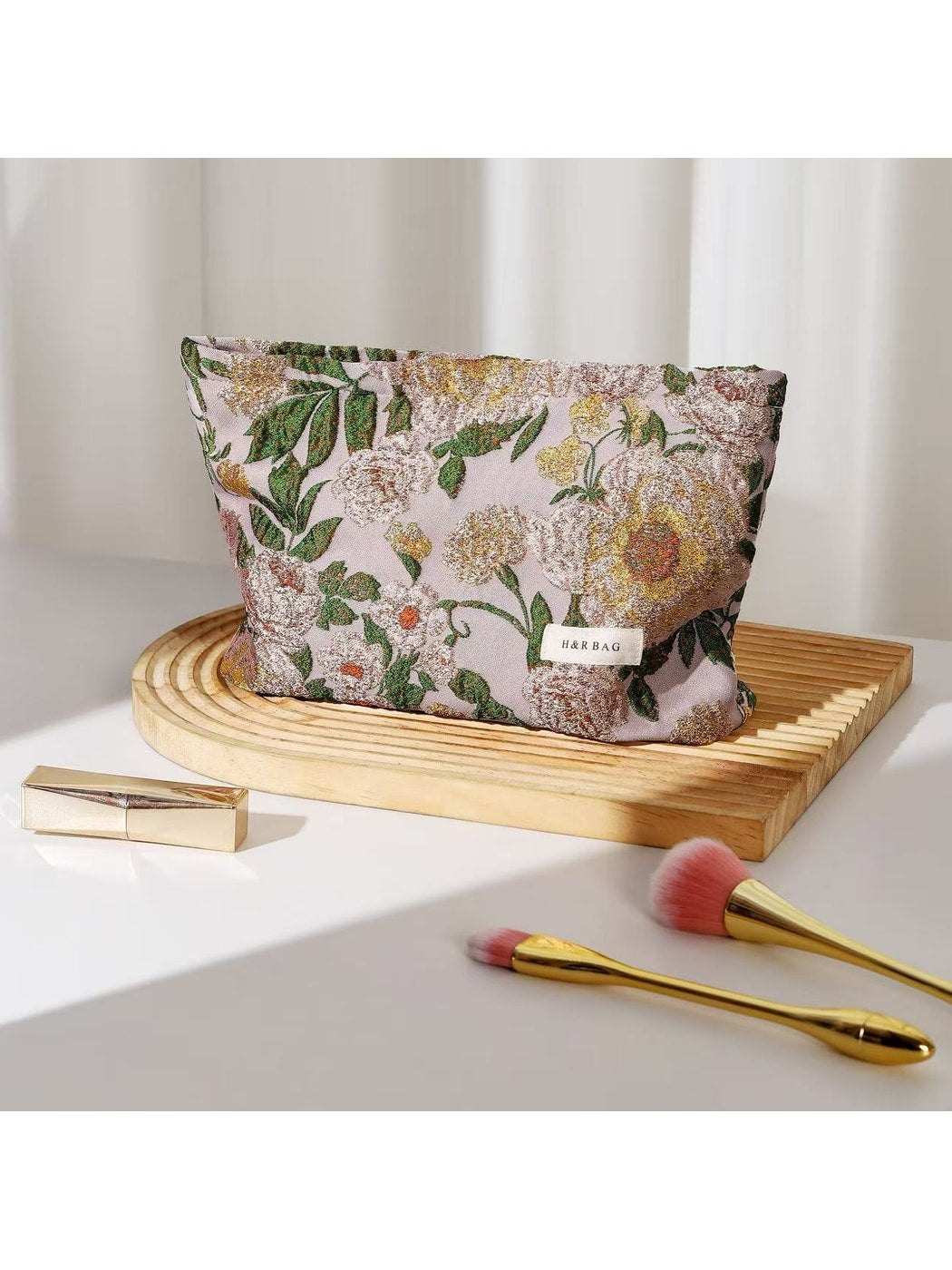 Cosbai - Women's Floral Makeup Storage Pouch Bag