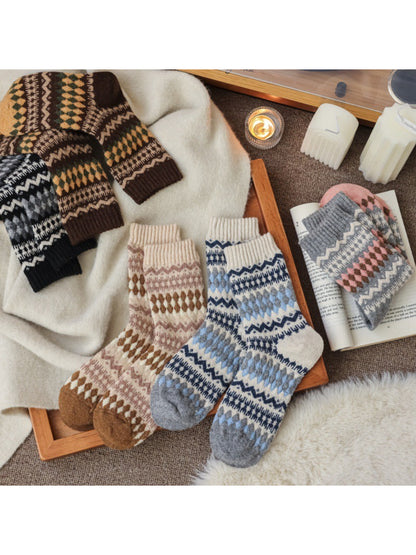 Rufia - Winter Heritage Knit Crew Socks