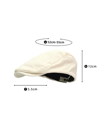 Haila - Side Buckle Classic Panelled Flat Cap