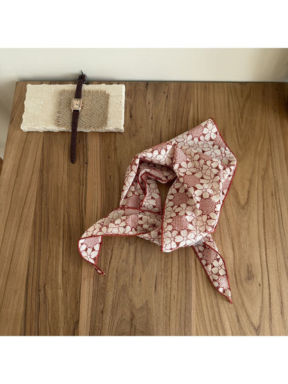 Scarvii - Decorative Floral Triangle Bandana Scarf