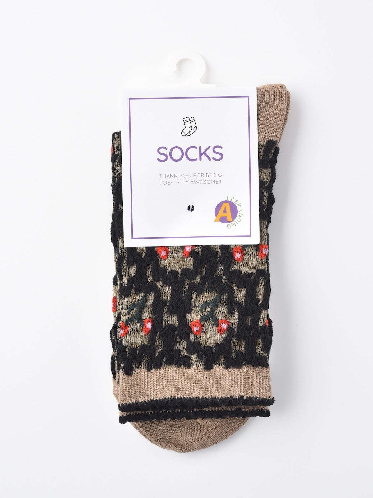 Rufia - Vintage Embroidered Mid-Calf Socks - Soft & Chic