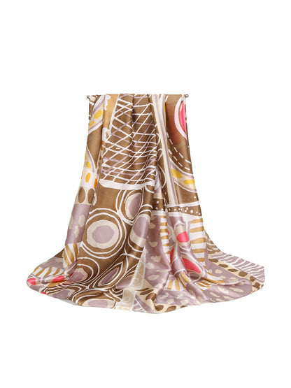 Scarvii - Vibrant Geometric Print Elegant Scarf