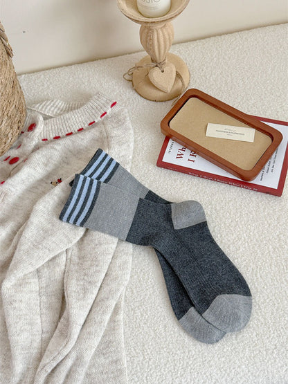 Rufia - Colorblock Stripe Knit Crew Socks