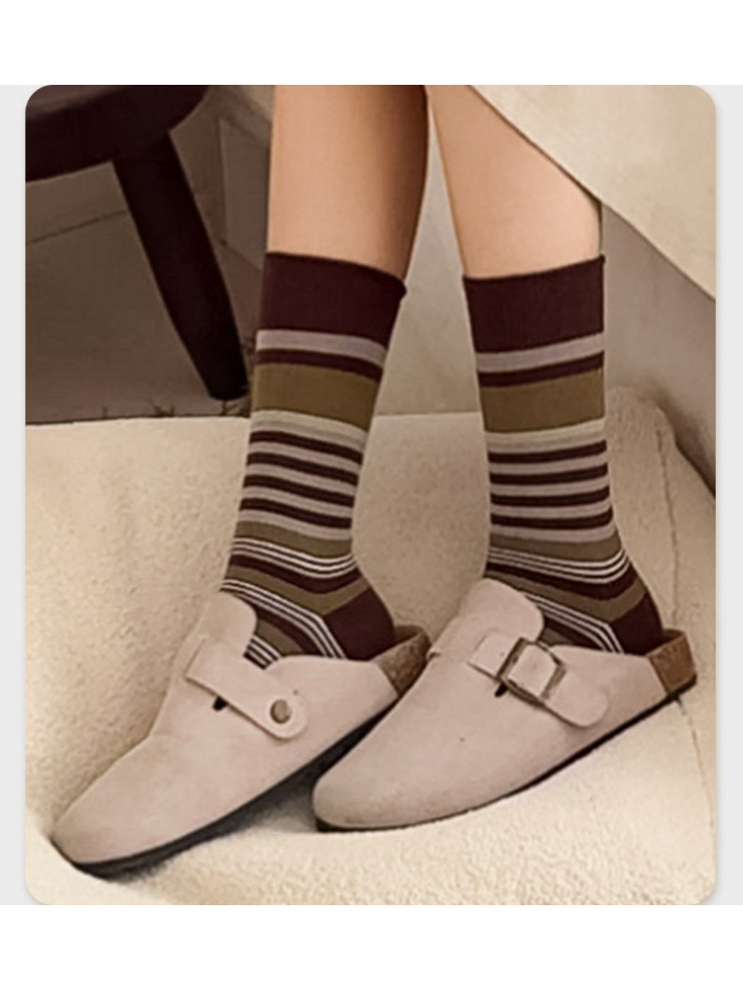 Rufia - Graphic Knit Crew Socks