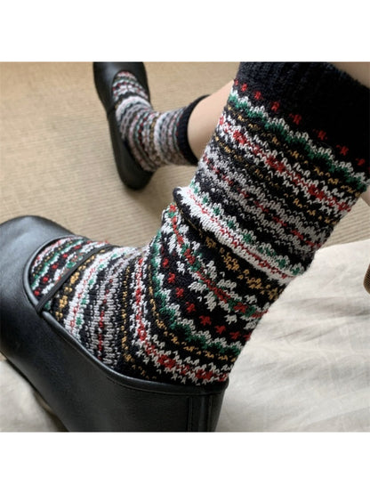 Rufia - Cozy Fair Isle Crew Sock