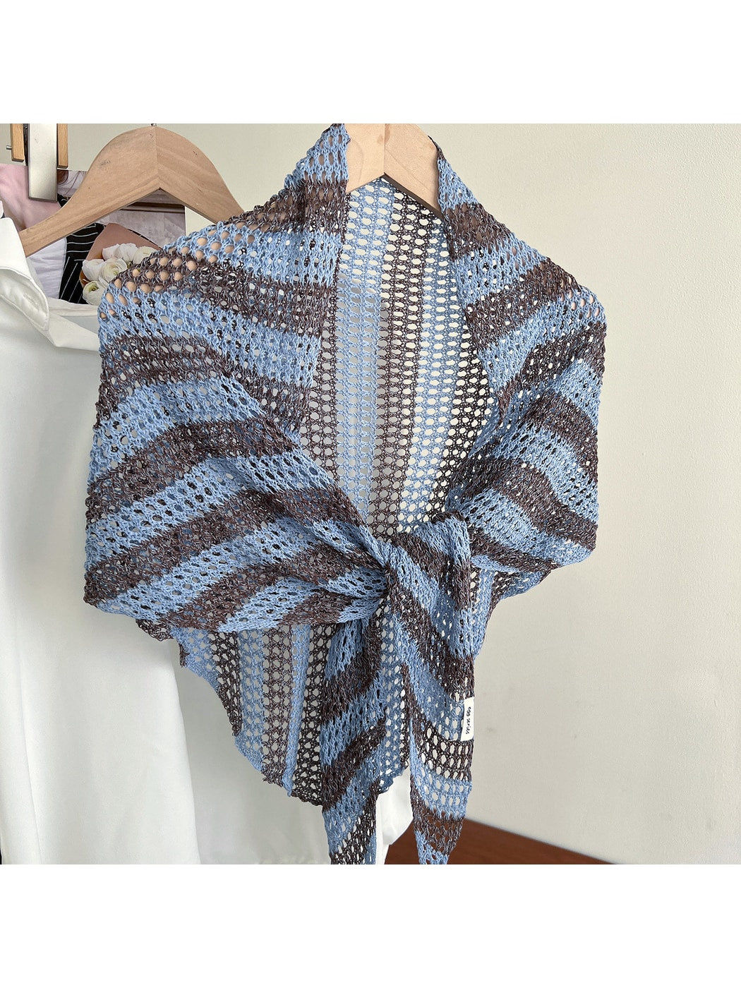 Scarvii - Lightweight Striped Triangle Scarf Wrap