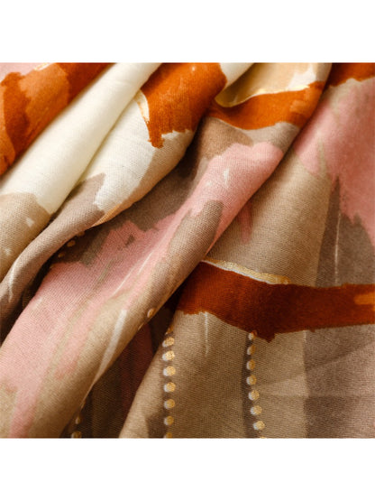 Scarvii - Abstract Botanical Brush Print Scarf