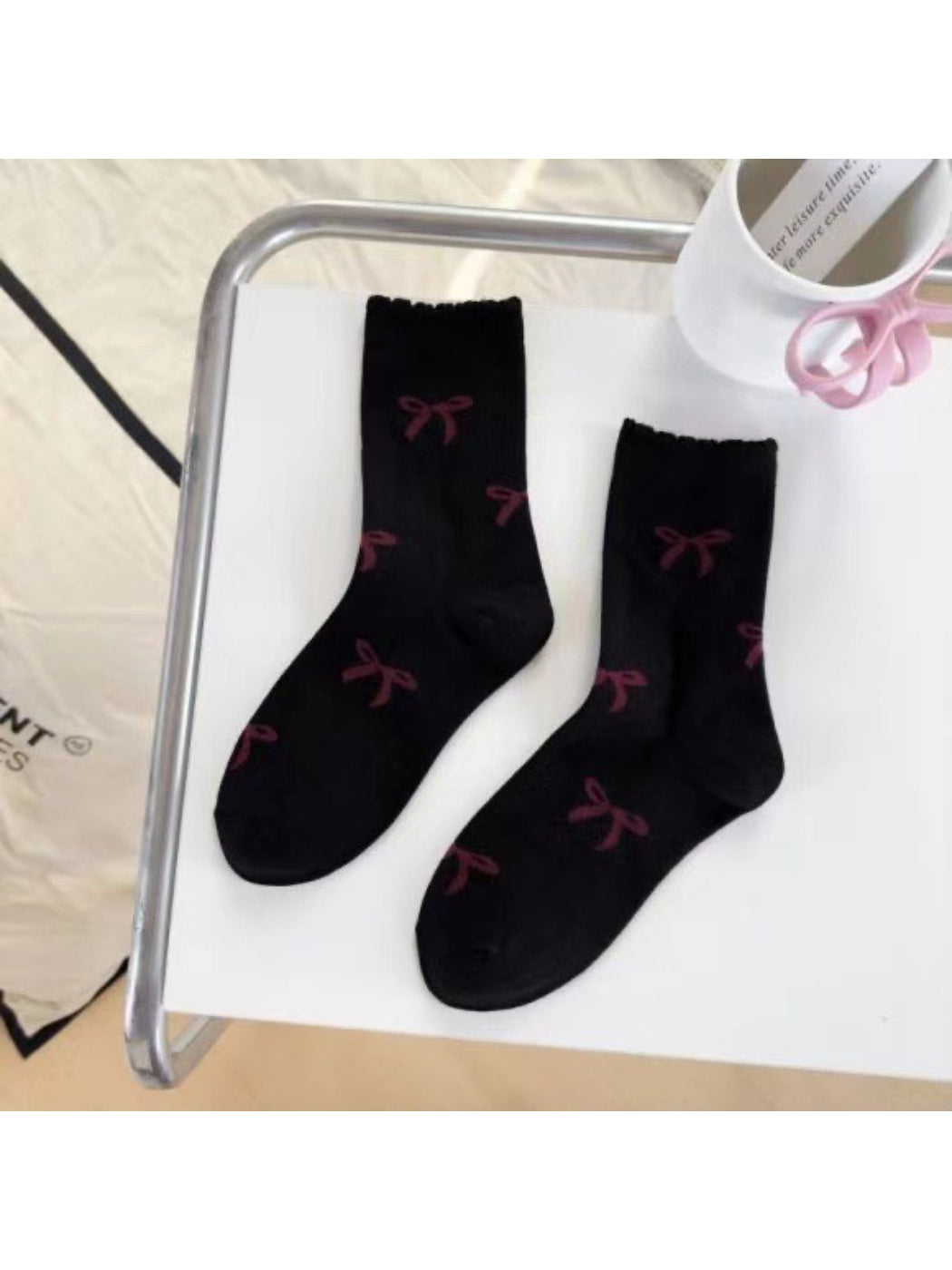 Rufia - Ribbon Charm Crew Socks