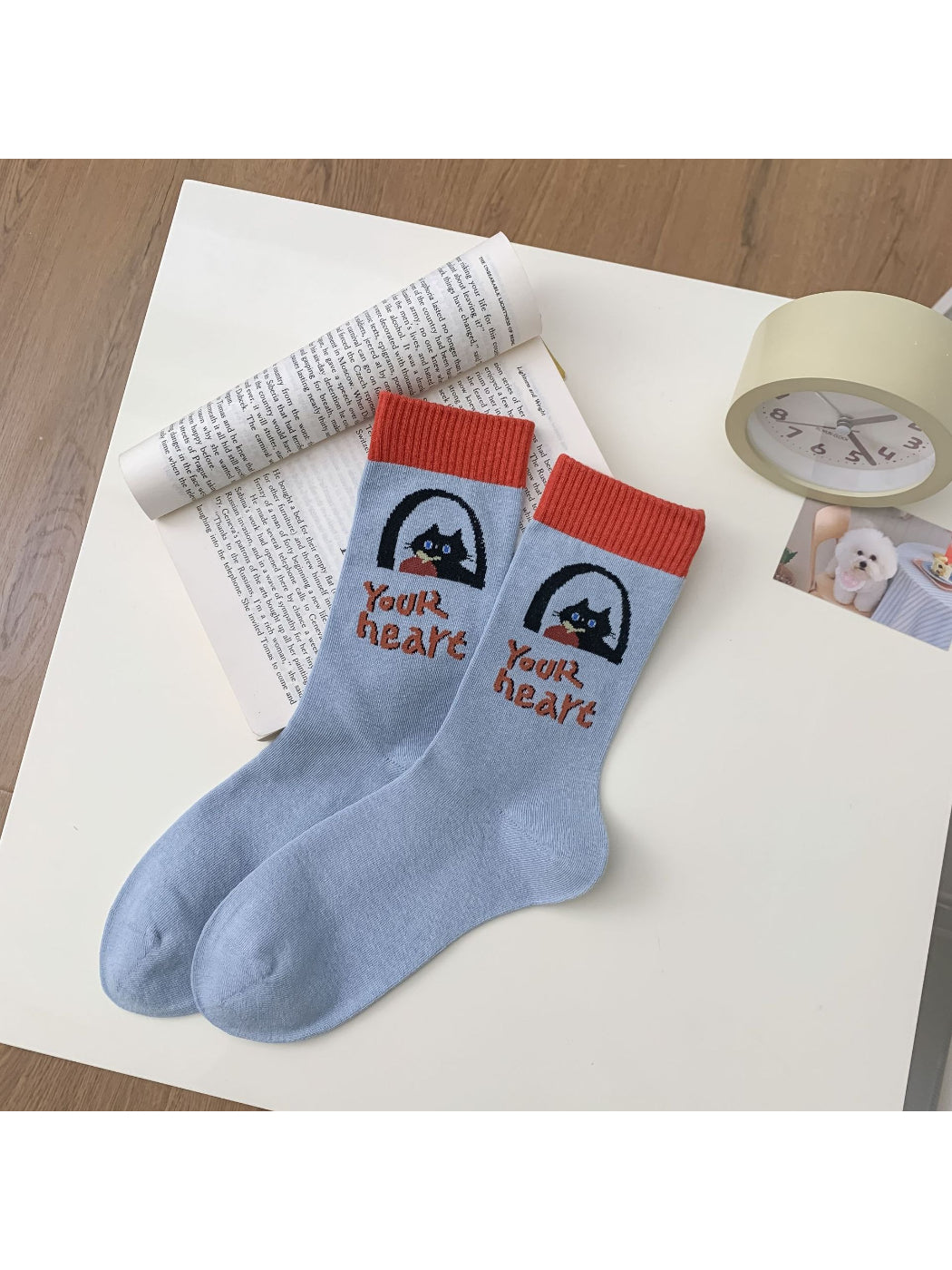 Rufia - Color Block Animal Face Crew Socks product image 5