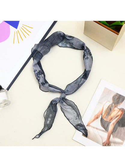Scarvii - Vintage Abstract Floral Print Scarf