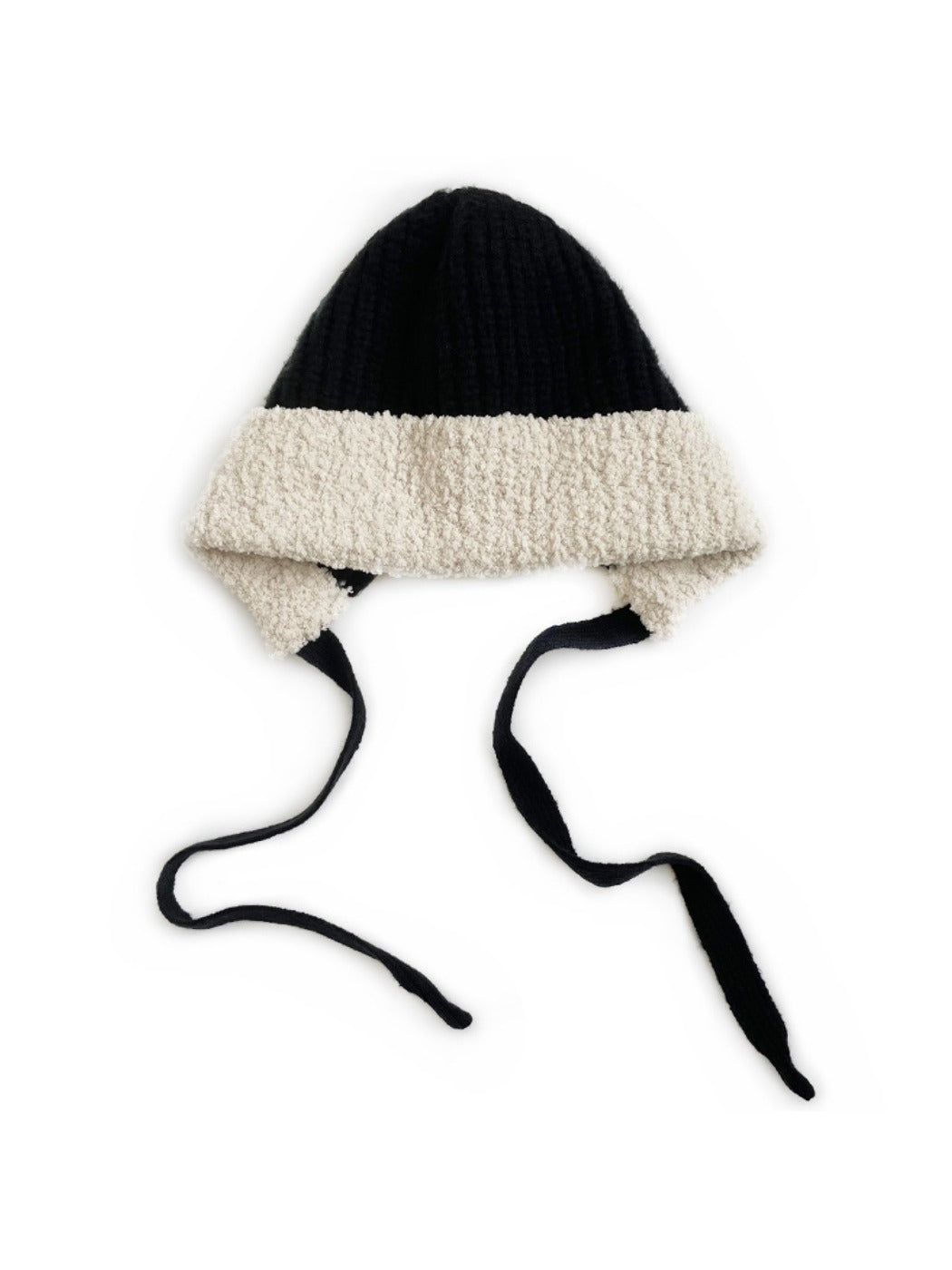 Haila - Knitted Beanie with Plush Trim & Earflaps