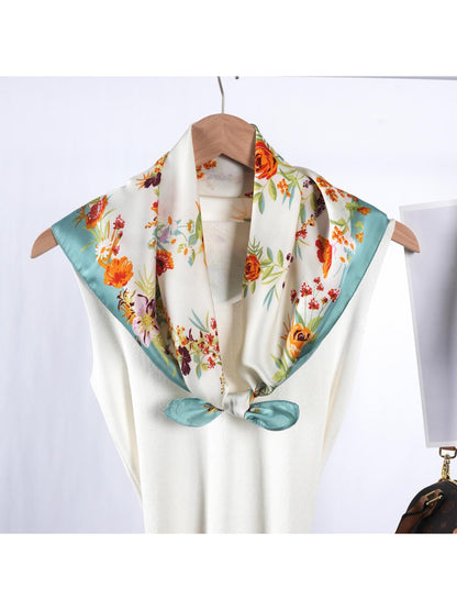 Scarvii - Pastel Garden Floral Square Scarf