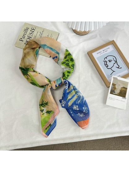 Scarvii - Simple Patterned Fashion Square Scarf