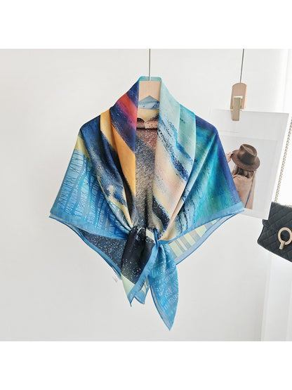 Scarvii Abstract Scenic Square Scarf
