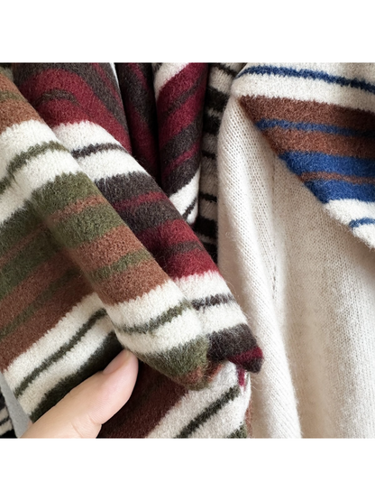 Scarvii - Striped Triangle Neck Scarf