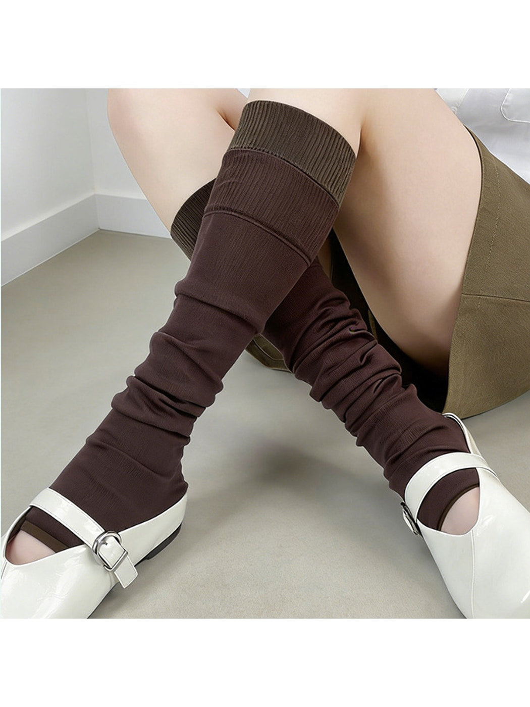 Rufia - Color Block Knee High Socks