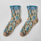 Rufia - Embossed Floral Pattern Women's Socks