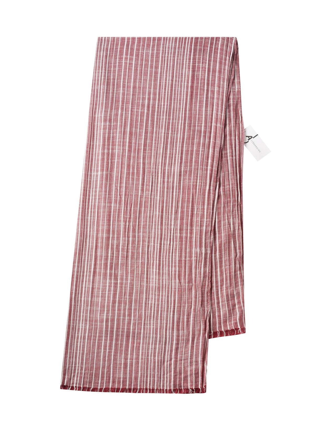 Scarvii scarf wrapped loosely around neck with visible stripes