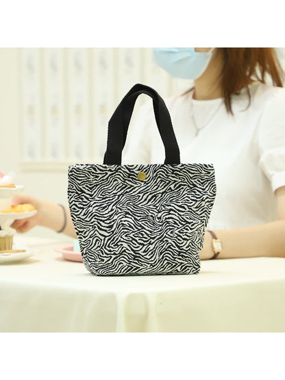 Cosbai - Simple Print Hand Carry Lunch Bag