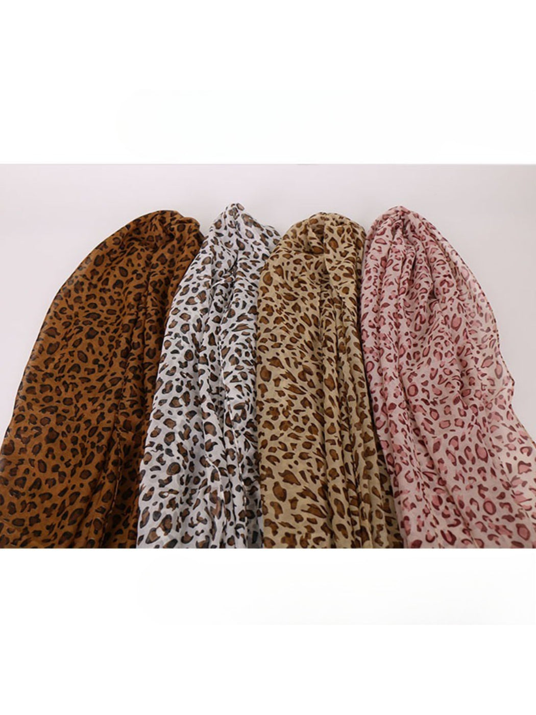 Scarvii - Spring Summer Leopard Print Lightweight Scarf