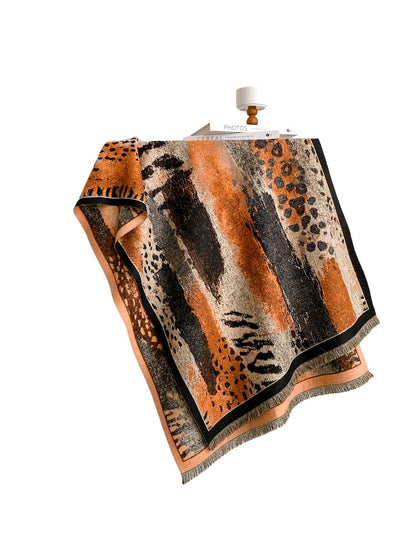 Scarvii – Thick Leopard Print Winter Scarf